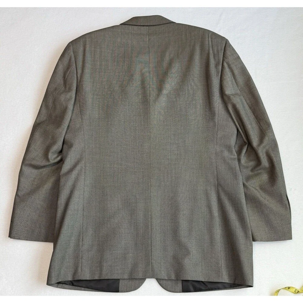 Brooks Brothers Blazer Sport Coat Men's Size 40R‎ Houndstooth Brown Tan